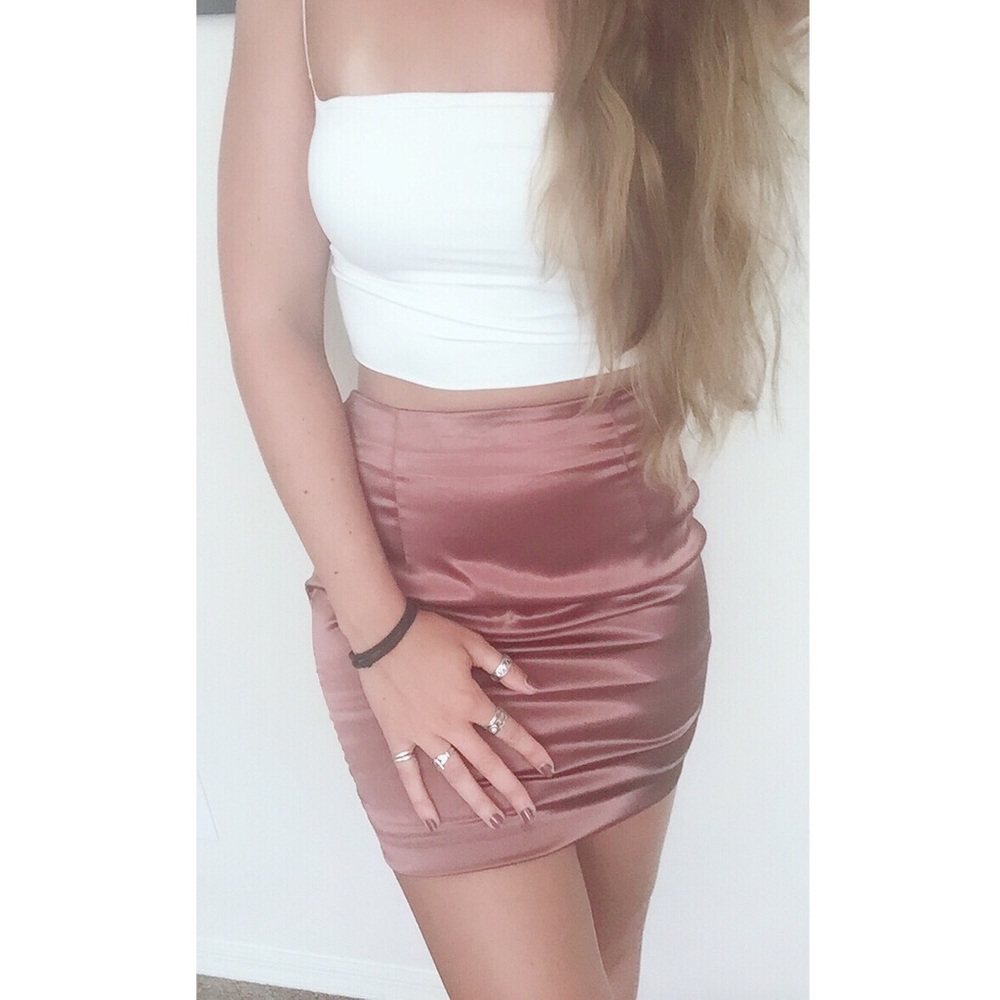 Chocolate Satin Skirt NWT